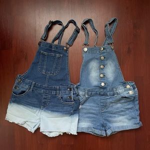 Justice brand short overalls sz 12 girl
